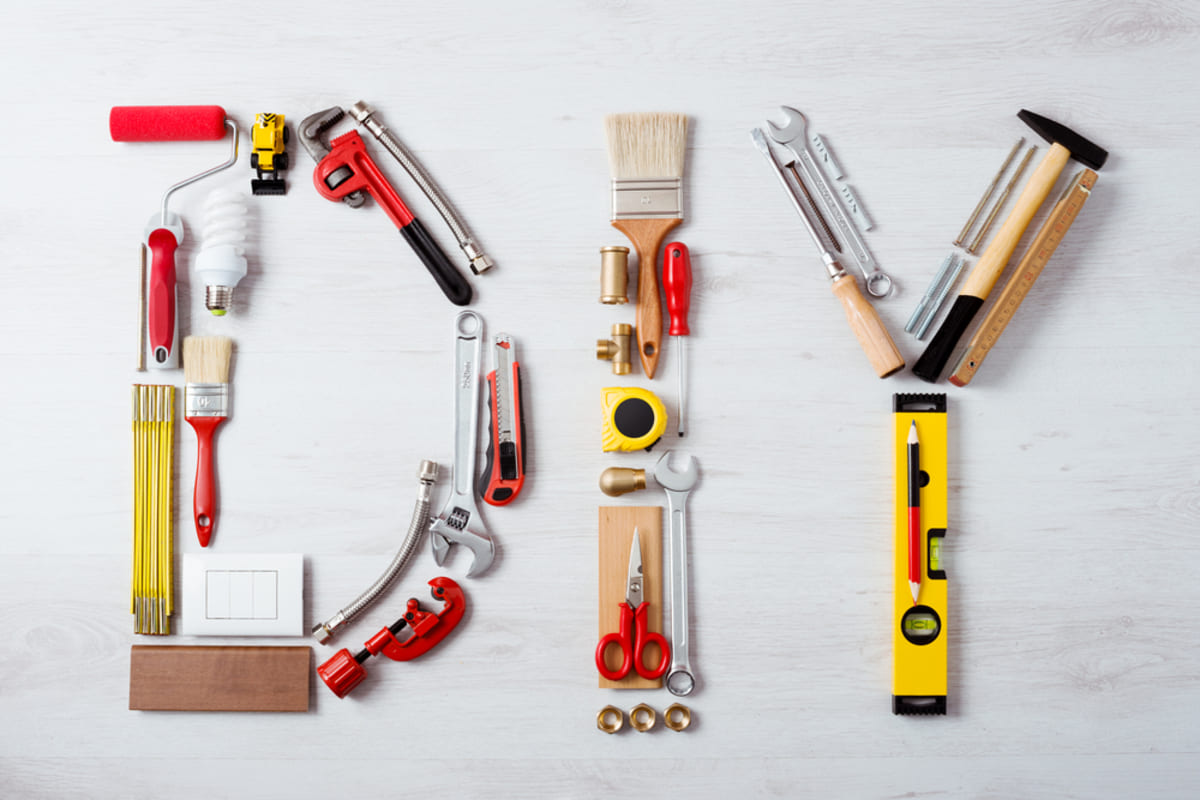 DIY spelled out with maintenance tools